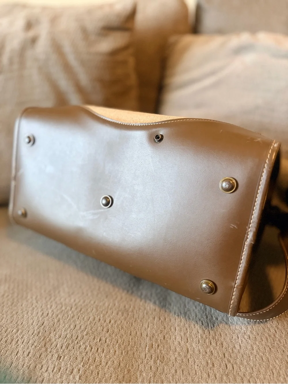 Brown Monkey Appliqué Men’s Travel Bag